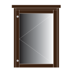 Single-bay, external, lockable Man-made Timber noticeboard