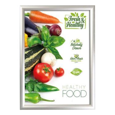 Snap Front Poster Frame with Silver Anodised 25mm Profile
