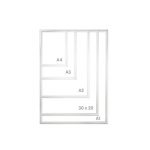 Sizes for White Standard aluminium snap frames