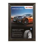 Black powder-coated Standard aluminium snap frame