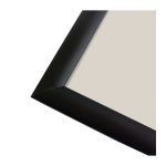 Black powder-coated Standard aluminium snap frame corner detail