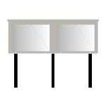 88mm Post kit (3 x Man-made Timber posts 2500mm x 88 x 88 Colour: Manchester Brown)