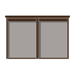 Unglazed, external Man-made Timber noticeboard