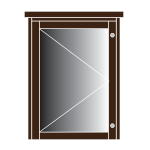 Wall-mounted external, lockable, Man-made Timber noticeboard