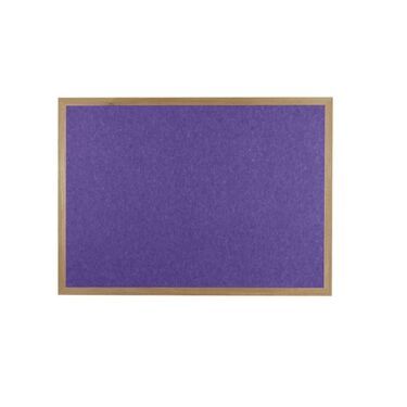 Purple Polycolour Noticeboard with Wood Frame