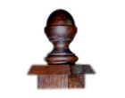 Pair of acorn post caps (treated softwood)