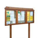 3-bay, 4 x A4 oak noticeboard