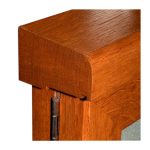Oak Smallboard poster case hinge & lid detail