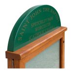 Oak Smallboard poster case coloured header detail