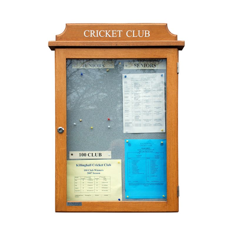 4 x A4 oak noticeboard