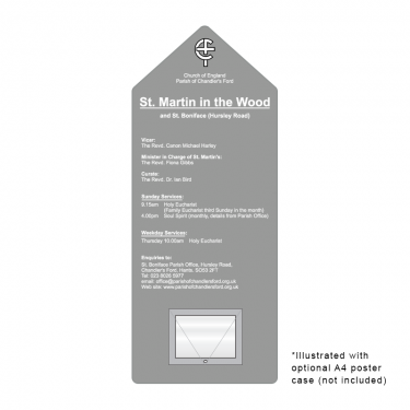 Sign panel 600mm x 1500mm with content