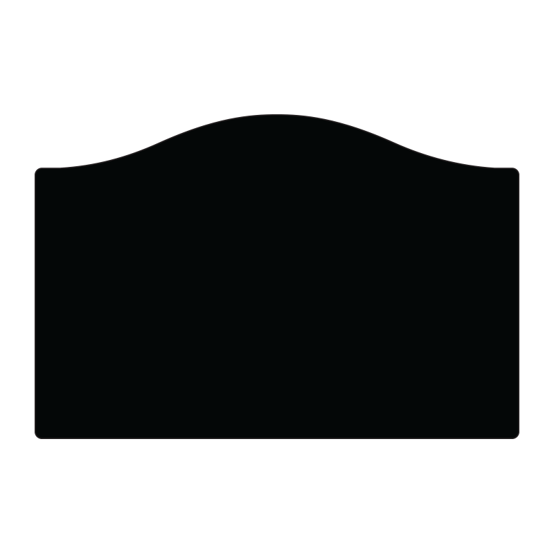 Sign panel 1800 x 1200mm with bow top
