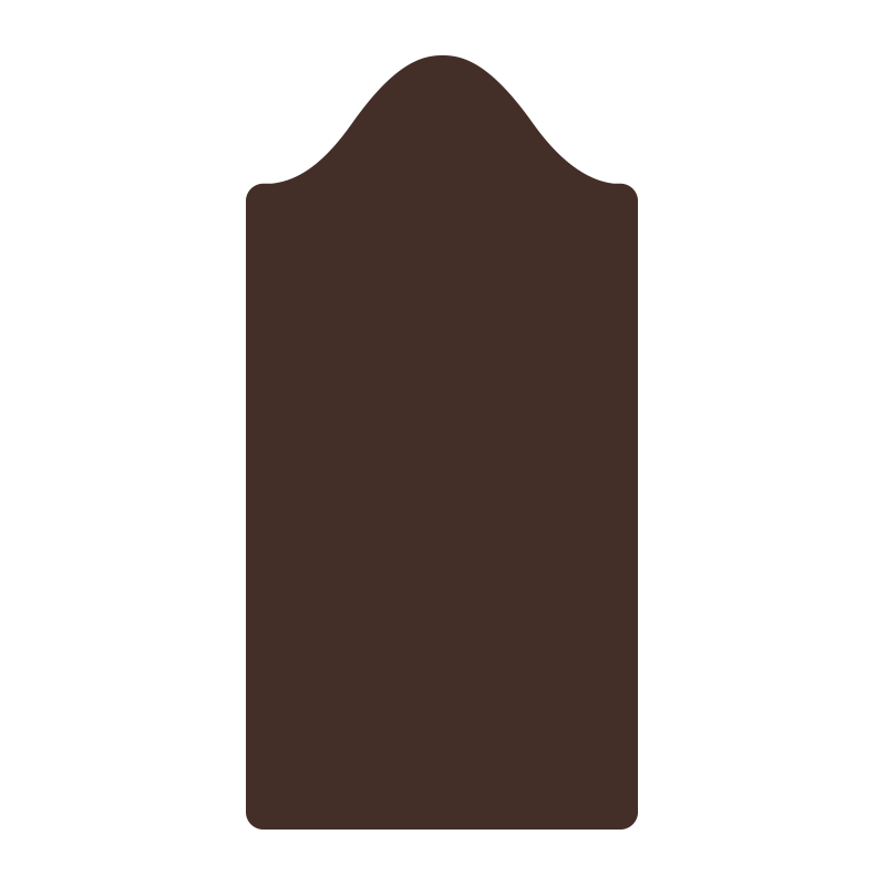 Sign panel 600 x 1200mm with bow top