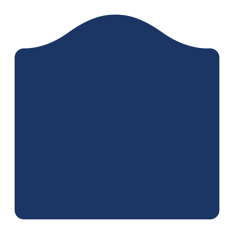 Sign panel 600 x 600mm with bow top