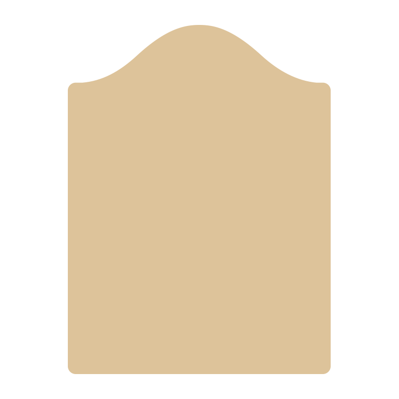 Sign panel 600 x 900mm with bow top