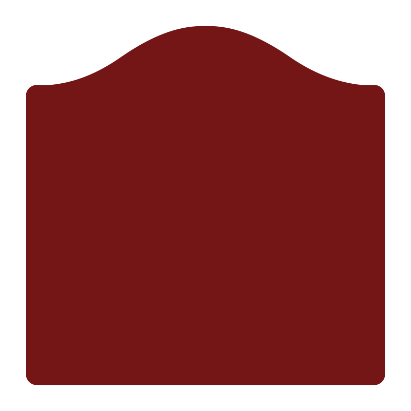 Sign panel 900 x 900mm with bow top