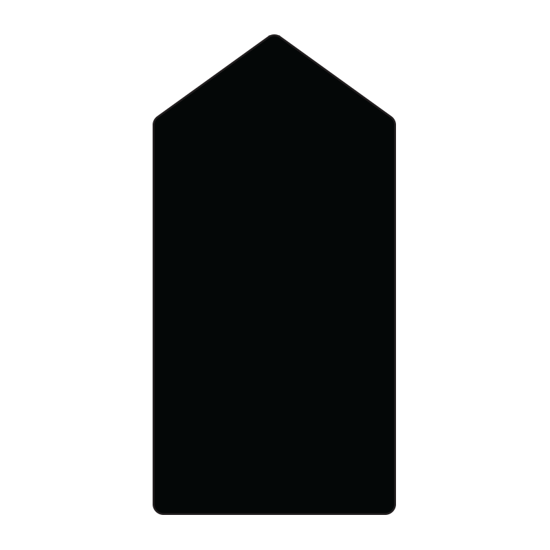 Sign panel 600 x 1200mm with gable top