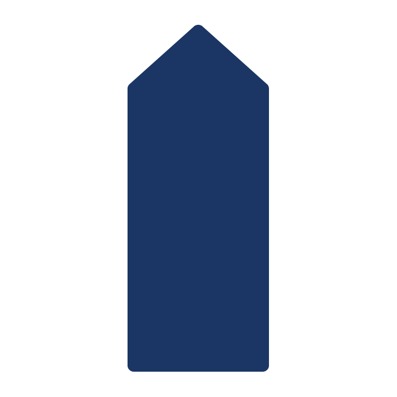 Sign panel 600 x 1500mm with gable top