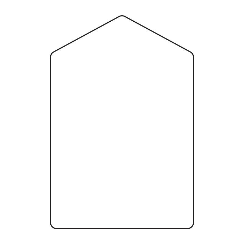 Sign panel 600 x 900mm with gable top