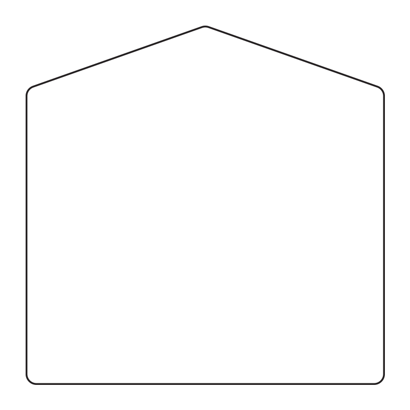 Sign panel 900 x 900mm with gable top