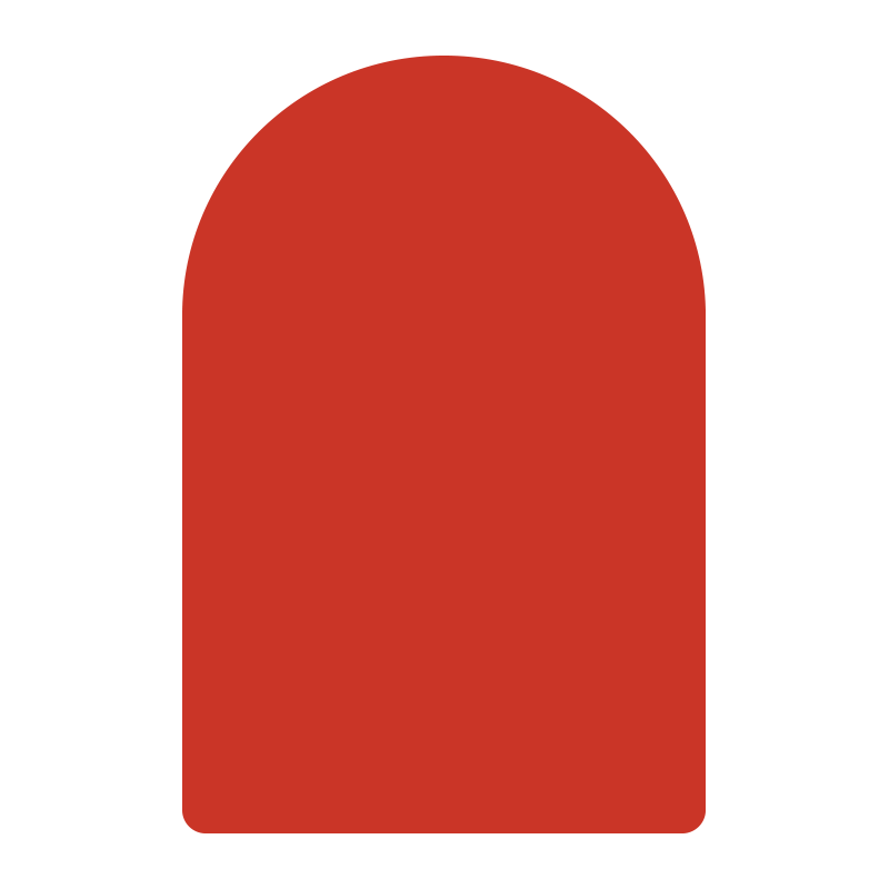 Sign panel 600 x 900mm with round top